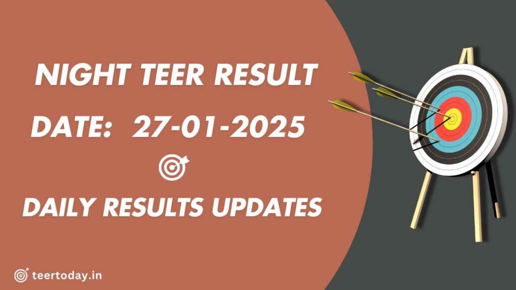 Shillong Teer Ground Results 27-01-2025